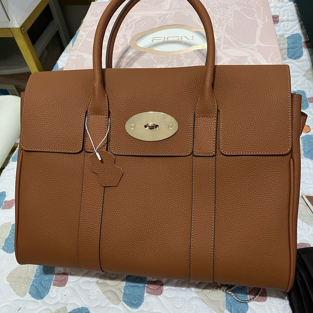 Brown Leather Handbag, Brand new!
